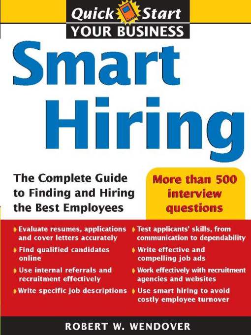Title details for Smart Hiring by Robert W Wendover - Available
